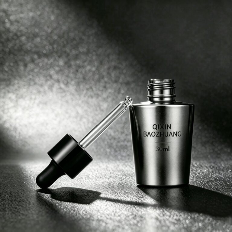 frasco cuentagotas 30ml Premium Serum Dropper Bottle with Electroplated Finish
