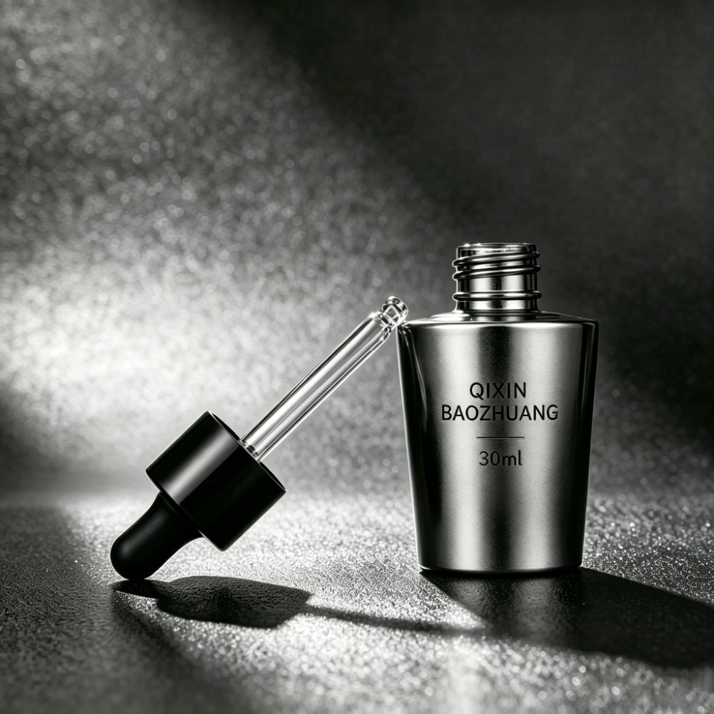 frasco cuentagotas 30ml Premium Serum Dropper Bottle with Electroplated Finish
