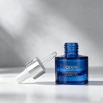 frasco cuentagotas 20ml Blue Dropper Bottle with Electroplated Middle Ring – Customizable Colors