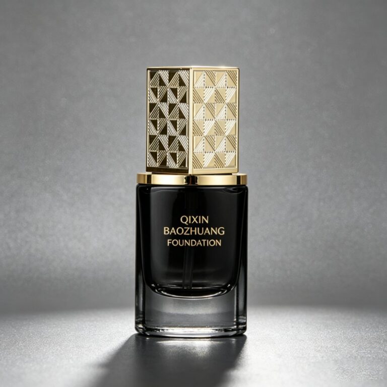 base de maquillaje líquida 30ml Premium Diamond-Pattern Glass Foundation Bottle – Customizable Colors